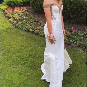 White prom dress